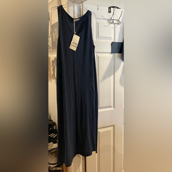 Zoe Dress Navy Blue XL medium slits up the sides - bought in Spain Never Worn - Picture 1 of 3